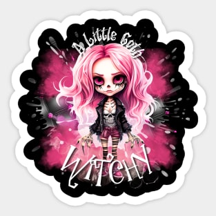 Little Pink Gothic Witchy Sticker